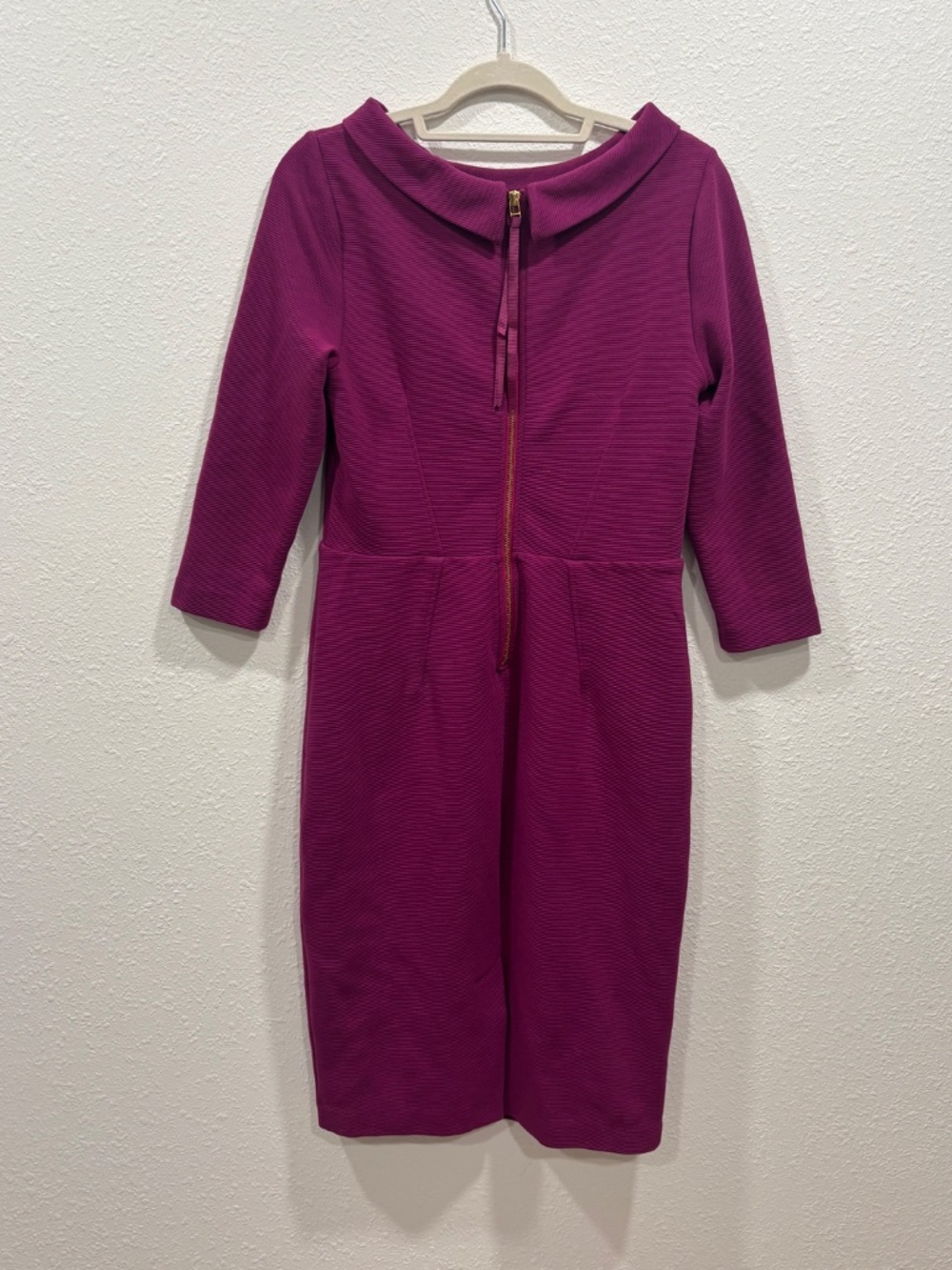 Boden Magenta Sheath Dress Size 10 - Picture 3 of 6